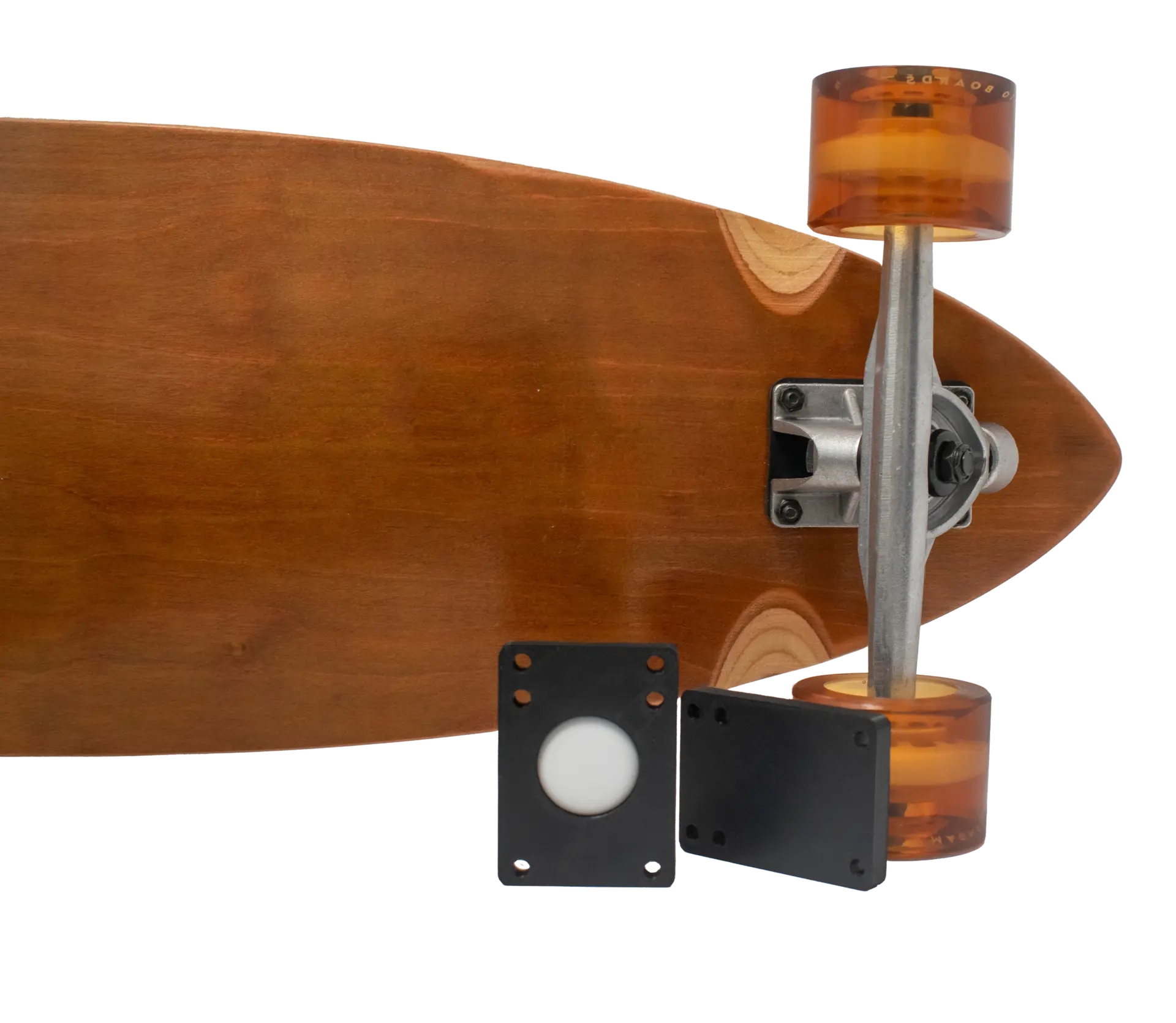 Air-Tag holder that mounts on to a skateboard to keep track of it.